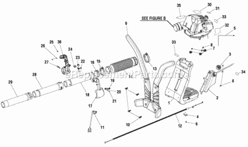 Page A Diagram and Parts List for RY08420A  Ryobi Leaf Blower / Vacuum