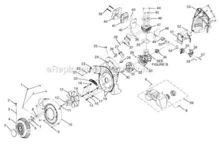 Page B Diagram and Parts List for RY09905  Ryobi Leaf Blower / Vacuum