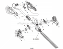 Page B Diagram and Parts List for RY24600  Ryobi Hedge Trimmer