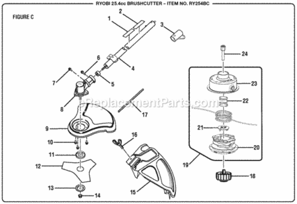 Part Location Diagram of 678018001 Homelite Lock Nut