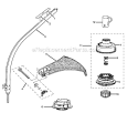 Lower Shaft Assembly Diagram and Parts List for RY28000  Ryobi Trimmer