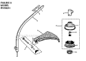 Page C Diagram and Parts List for RY28021  Ryobi Trimmer