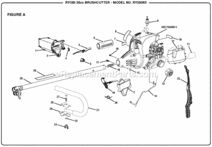 Part Location Diagram of 308046005 Homelite J HANDLE & GRIP
