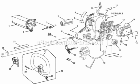 Figure_A Diagram and Parts List for RY28101  Ryobi Trimmer