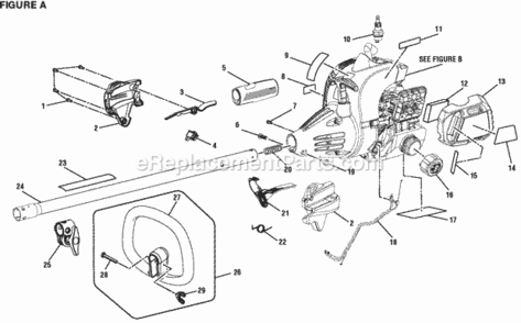 Page A Diagram and Parts List for RY28141  Ryobi Trimmer