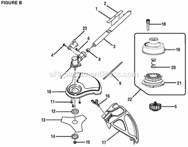 Page B Diagram and Parts List for RY28160  Ryobi Trimmer