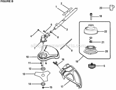 Page B Diagram and Parts List for RY28161  Ryobi Trimmer