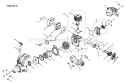 Engine Assembly Diagram and Parts List for RY29550  Ryobi Trimmer