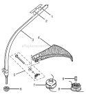 Lower Shaft Assembly Diagram and Parts List for RY30120  Ryobi Trimmer