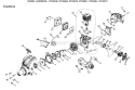 Engine Assembly Diagram and Parts List for RY30570  Ryobi Trimmer
