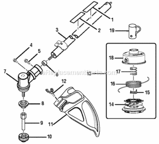Page D Diagram and Parts List for RY34447  Ryobi Trimmer