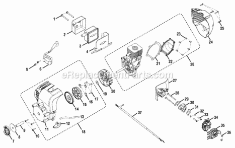 Page C Diagram and Parts List for RY39506  Ryobi Hedge Trimmer