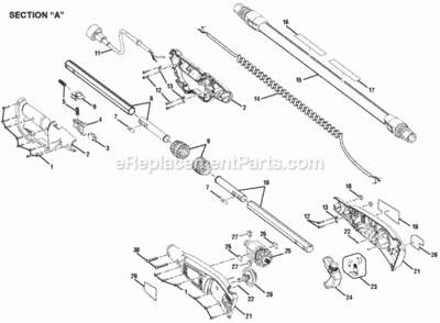 Page B Diagram and Parts List for RY43161  Ryobi Pole Saw