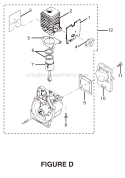 Page D Diagram and Parts List for RY70101A  Ryobi Trimmer