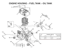 Page C Diagram and Parts List for RY74007D  Ryobi Chainsaw