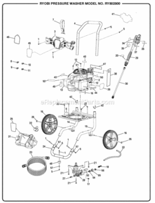 Part Location Diagram of 308350003 Homelite Hose Holder Strap