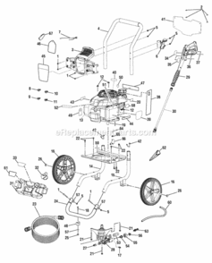 General_Assemble Diagram and Parts List for RY80935  Ryobi Pressure Washer