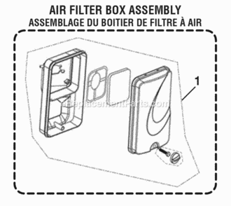 Air_Filter_Box_Assembly Diagram and Parts List for RY9C3501  Ryobi Generator