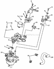 Page D Diagram and Parts List for RYCI2001  Ryobi Generator