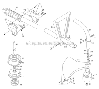 Part Location Diagram of 791-153316 Ryobi Throttle Cable Housing Assembly