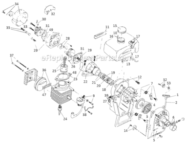 Page A Diagram and Parts List for RYAN 263 Ryobi Trimmer