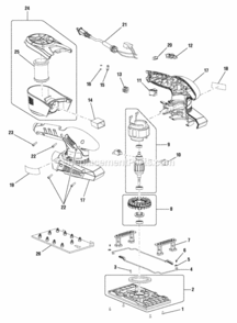 Part Location Diagram of 039761001023 Ryobi Filter