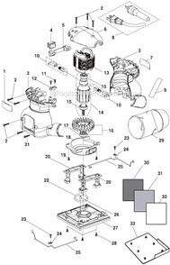 Part Location Diagram of S650D-29 Ryobi Dust Shield