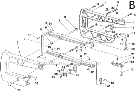 Page B Diagram and Parts List for SC162VS  Ryobi Scroll Saw