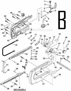 Page B Diagram and Parts List for SC180VS  Ryobi Scroll Saw