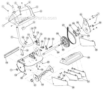 Page A Diagram and Parts List for ST720R 41AJST-A034 Ryobi Snow Blower