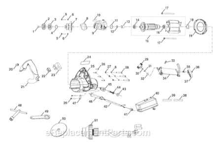 Page A Diagram and Parts List for TC400  Ryobi Tile Saw