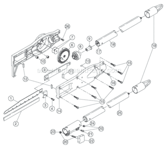 Page A Diagram and Parts List for TP720R 41AJTPB054 Ryobi Pole Saw