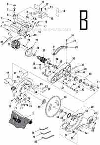 Part Location Diagram of 580411000 Ryobi Warning Label Upper Grd.