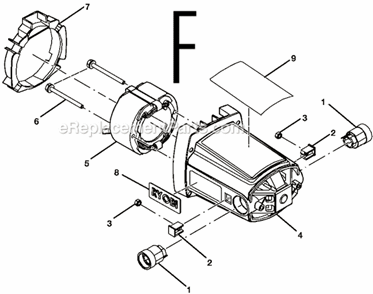 Page F Diagram and Parts List for TS1341  Ryobi Miter Saw