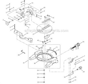 Part Location Diagram of 089100210036 Ryobi Miter Lock Handle