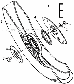 Page E Diagram and Parts List for TS1351  Ryobi Miter Saw