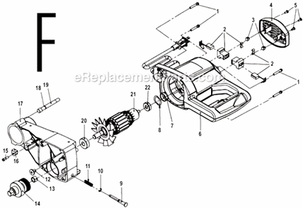 Page F Diagram and Parts List for TS1351  Ryobi Miter Saw