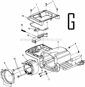 Page G Diagram and Parts List for TS1351  Ryobi Miter Saw