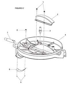 Page C Diagram and Parts List for TS1352  Ryobi Miter Saw
