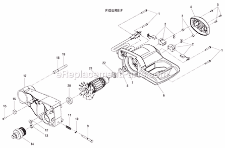 Page F Diagram and Parts List for TS1352  Ryobi Miter Saw
