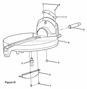 Page D Diagram and Parts List for TS1353DXL  Ryobi Miter Saw