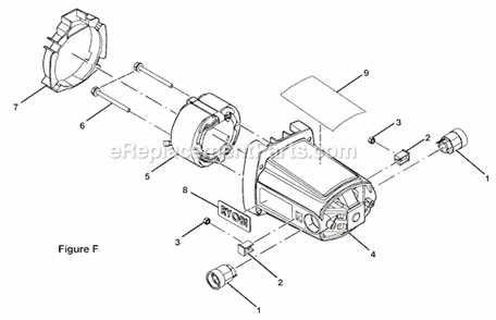 Page F Diagram and Parts List for TS1353DXL  Ryobi Miter Saw