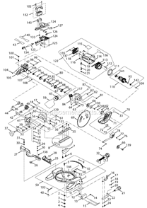 Page A Diagram and Parts List for TS1354DXL  Ryobi Miter Saw