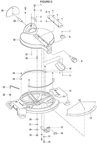 Page C Diagram and Parts List for TS13550  Ryobi Miter Saw
