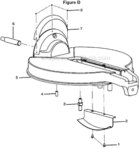 Page D Diagram and Parts List for TS13552DXL  Ryobi Miter Saw