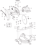 Page A Diagram and Parts List for TS1551  Ryobi Miter Saw