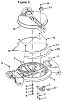 Page B Diagram and Parts List for TS1552DXL  Ryobi Miter Saw