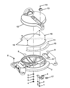 Figure B Diagram and Parts List for TS1552LA  Ryobi Miter Saw