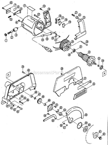 Page A Diagram and Parts List for TS200  Ryobi Miter Saw