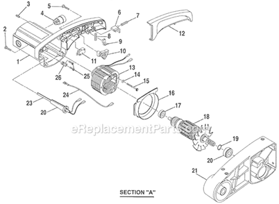 Page A Diagram and Parts List for TS230  Ryobi Miter Saw